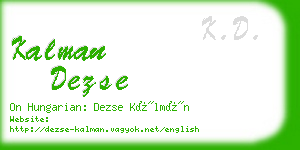 kalman dezse business card